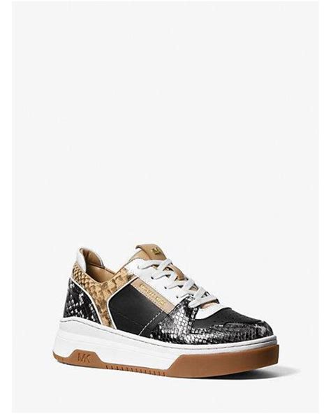 michael kors snake skin embossed trainer|Lexi Two.